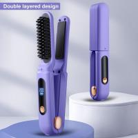 Portátil Sin Cable Alisador de Cabello 3 Velocidades Ajustables Cepillo Eléctrico para Estilizar Rizos Desenredador para Belleza - details 6