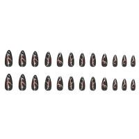 Uñas Postizas Largas Francés Minimalista Doradas Con 1 Gel Jelly Y 1 Archi De Uñas 24 Piezas Uñas Postizas De Resina Estilo Francés - details 4