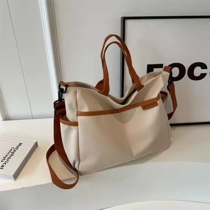 Bolso grande impermeable de lona con cierre de cremallera extraíble multicapa para momia - 1