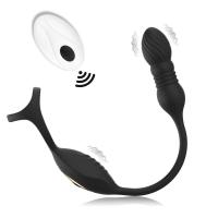 Leten Masajeador de Próstata Anillo Vibrador Butt Plug Control Remoto 10 Vibradores Empuje Juguetes Sexuales Anales para Hombres Parejas - details 11