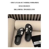 Zapatos con agujeros de suela gruesa, zapatos de cabeza de bolsa de desgaste exterior de suela blanda de EVA para mujer, zapatillas geniales - details 6