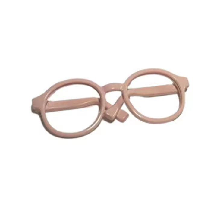 Accesorio para muñeca, gafas para muñeca Macaron, gafas redondas de plástico transparente para muñeca, 2,5 cm, 6,5 CM, 9CM, Mini gafas para muñeca, juguete para niños - 1