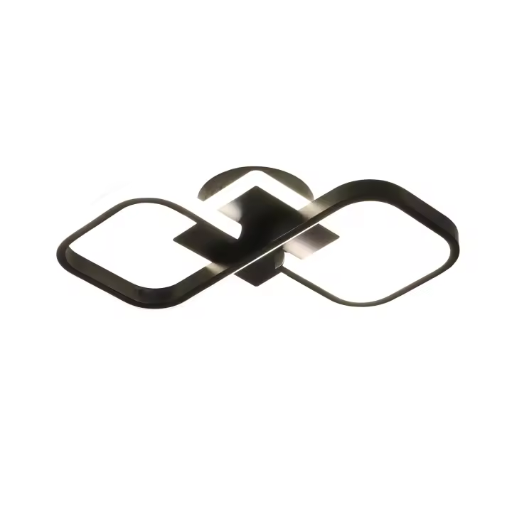 Lámpara LED de techo acrílica GOECO, color negro, 40,5x19,5x7,5 cm, luz neutra, 30W, decoración moderna para espacios funcionales - 1