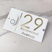 Placa de Dirección de Casa Moderna de Acrílico Gris Brillante Personalizada para Decoración de Pared Ideal para Meubles y Hardware - details 25
