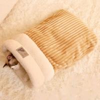 Saco de dormir grueso para gato, nido de lana de cordero semicerrado, suave y cómodo, edredón de bolsillo para mascotas, cama de otoño - details 7