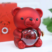 Regalo Creativo de Rosa – Oso de Rosa Giratorio 360° con Collar Colgante de Abrazo para Navidad y San Valentín - details 4