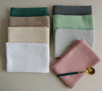 Toalla de algodón para té, servilletas de mesa tejidas, plato absorbente, rosa, gris y blanco para limpieza de cocina - details 3