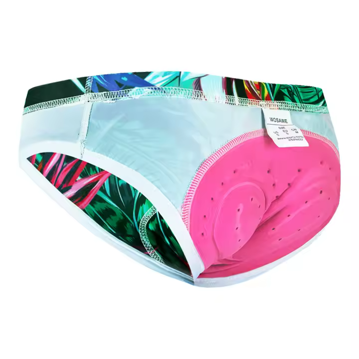 Pantalones cortos de ciclismo para mujer, mallas acolchadas con patrón para bicicleta de montaña, transpirables, ropa interior de compresión - 1