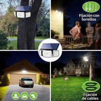 Luz Solar Exterior Focos Led Solares Potente 6000mAh Batería Luces Solares 1200LM con Sensor de Movimiento Garajes Luces de Jardin (2 paquetes) - details 7
