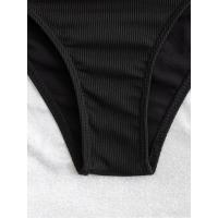 Traje de baño de 2 piezas para mujer, bañador de cintura alta con Control de barriga y estampado de leopardo, conjunto de Bikini con curvas, ropa de baño 2023 - details 6