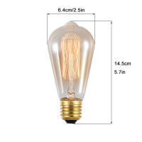 Bombilla LED Vintage Edison regulable ST64, Bombilla de filamento suave en espiral, ámbar cálido, 2300K, E27, 4W, 40W, 60W, tornillo de tungsteno - details 7