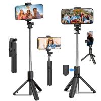 1pc Palo selfie extensible con control remoto inalámbrico, soporte trípode para smartphone giratorio 360 ° , material ABS alimentado por batería, cardán reemplazable para transmisión en vivo y selfies, esencial para viajes, compatible con dispositivos - details 5