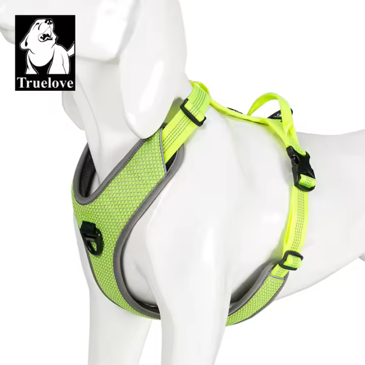 Truelove-arnés reflectante sin tirones para perro, chaleco pequeño, mediano y grande, correa a juego de ajuste rápido, Collar de entrenamiento para correr, TLH6071 - 1