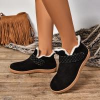 Zapatos planos de algodón gruesos de terciopelo para mujer, calzado informal cálido de algodón, talla grande, novedad de invierno de 2024 - details 7
