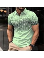 Polo de verano 2025 para hombre, manga corta, top de moda popular, estampado, corte ajustado. - details 12