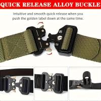 Cinturón táctico para hombre para caza al aire libre, cinturón multifuncional para combate y supervivencia, cinturón deportivo de nailon de lona de alta calidad para hombre - details 6