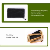 Silla para acampar al aire libre, silla plegable dorada de aleación de aluminio con bolsa, taburete, asiento, pesca, Camping - details 2