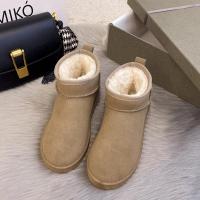 Botas de nieve cálidas para mujer, zapatos planos cómodos para exteriores, botas cortas cálidas para invierno - details 6