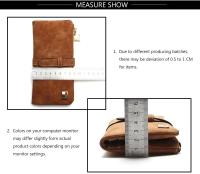 Cartera de cuero nobuk con cordón para mujer, Cartera de diseño largo con cremallera, dos pliegues, más colores, gran oferta, 20 - details 9