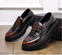 Zapatos de vestir de diseño cruzado para hombre y zapatos casuales de cuero de fibra ultrafina Oxford fáciles de usar más punta redonda nuevo estilo - details 10