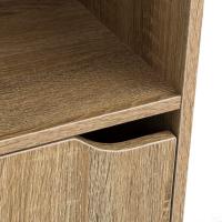 Estantería de Madera Natural Librería con Puerta y Compartimentos Abiertos - details 47