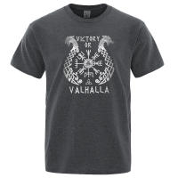 Camiseta con Estampado de Leyenda Vikinga para Hombre, Prenda de Algodón, Manga Corta, Estilo Retro, Valhalla Odín, Camisa Clásica de Verano, 2022 - details 7