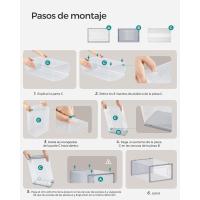 Cajas de Zapatos de Plástico Juego de 18 Organizadores Plegable, Apilable, Transparente, Blanco - details 13