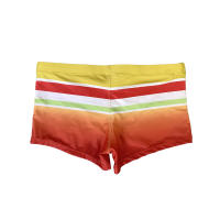 Jessborn bañador de ángulo plano para hombre, traje de baño con rayas de arcoíris degradado, sexy, a la moda, para surfear en la playa - details 7