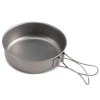 Lixada - Tazón de cena de titanio ultraligero, sartén, mango plegable, villa, suministros VIE para acampar al aire libre - details 15