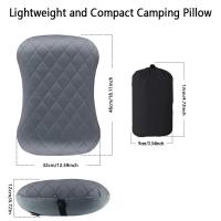 Almohada inflable ultraligera para acampar, almohada de viaje con funda lavable suave, almohadas de inflado ergonómicas para cuello y soporte Lumbar - details 1