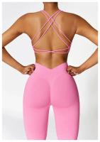 Conjunto de Yoga 2 Piezas Deporte para Mujeres Ropa de Gimnasio con Sujetador Deporte Mallas Cintura Alta Shorts Yoga Leggings Traje de Fitness Material Exterior de Nylon - details 24