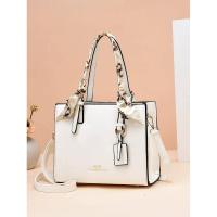 Mochila Casual de Gran Capacidad para Mujer Leten Bolso de Mano con Pañuelos Exquisitos - details 0