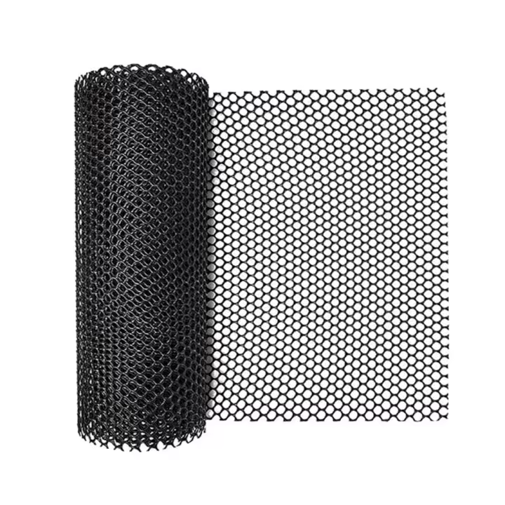 Red de protección para balcón con agujero pequeño, malla anticaída, resistente al desgaste, no tóxica, negra, para niños, balcón - 1