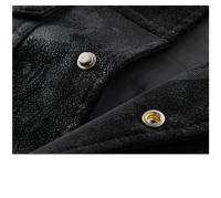 Otoño Invierno Casual chaqueta de cuero para hombres moda al aire libre versátil solapa Tops nuevo confort mantener caliente abrigos con estampado a prueba de viento hombres - details 5