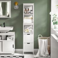 Alta Metalico Columna 3 Estantes y 2 Cajones Blanco 30 x 30 x 144 cm FRG126W - details 1