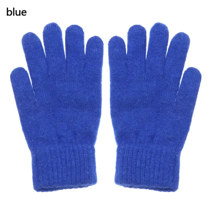 Guantes elásticos de dedo completo para hombre y mujer, manoplas gruesas y cálidas de lana para conducir, ciclismo, invierno, 2022 - 1