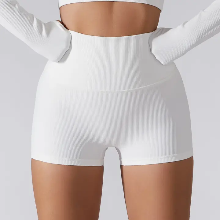 Pantalones de Yoga de Cintura Alta y Sin Costuras Shorts Deportivos para Mujeres - 1
