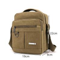 Bolso de hombro de lona para hombre, bandolera de lona de estilo coreano, para viajes de ocio al aire libre, bolso de hombro portátil - details 1