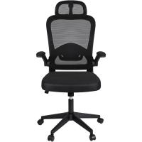 Silla de Oficina Giratoria con Ruedas Transpirable, Ajustable, Soporte Lumbar para Hogar y Oficina - details 5