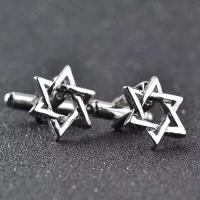 Gemelos baratos de Shanuka David Drasta a la moda para hombre, joyería con logotipo judío, cúpula de cristal hecha a mano, 1 par = 2 piezas - details 1