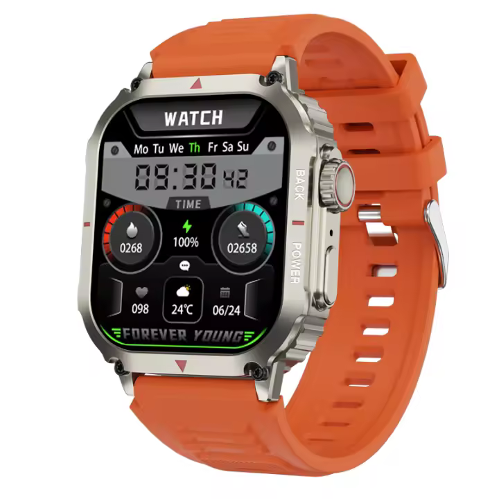Reloj Inteligente de Hombre Militar Resistant with Llamada HD BT y Seguimiento de Fitness Impermeable IP67 para Android and IOS + Caja - 1