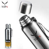 Large-capacity Thermos Cup 304 Stainless Steel Outdoor Portable Mountaineering Sports Water Bottle with Rope500/1500ml - details 6