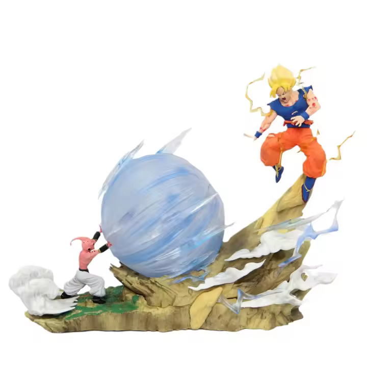 Figura de acción de Buu vs Goku, Super Saiyan, Genki Bomb, estatua de Pvc, modelo de colección, juguetes, regalo - 1