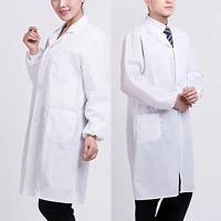 Camisa de uniforme médico unisex, Camisa de manga larga, bata de laboratorio, blanca - details 11