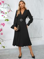 Vestido Largo de Manga Completa para Mujer Color Sólido, Corte en Línea A, Alta Calidad, Lujo Tendencia, Suelto y Elegante - details 24