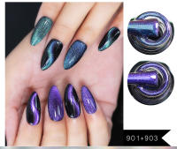 Esmalte de Uñas de Gel Magnético Brillante 9D de Clou Beaute con Diseños de Ojo de Gato Galaxia Hielo Spar y Gato Eye - details 7