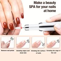 Kit de taladro de uñas eléctrico, Máquina de manicura recargable de bajo ruido con cargador de base, 12 cabezales de pulido - details 5