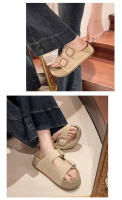 Pantuflas mujer 2025 nuevas con falda, zapatillas geniales de suela gruesa - details 9