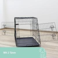 KERBL PET Jaula para Transporte, Plegable, Negro, 76 x 54 x 64 cm, 2 Puertas - details 1