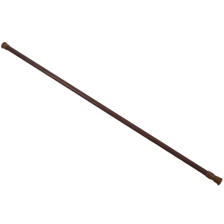 Varillas extensibles con resorte telescópico, Riel de cortina de tensión, 70-120cm, color madera - 1